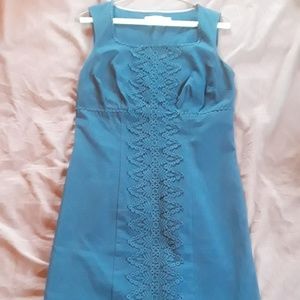 Navy Boden Embroidered Shift